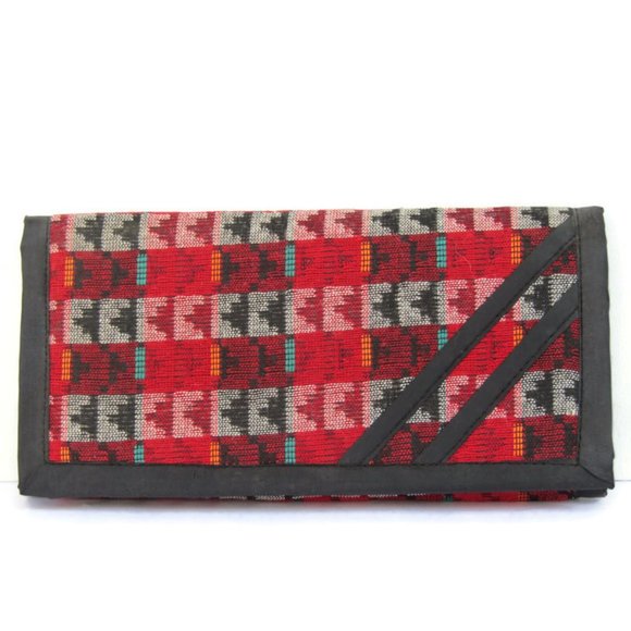NEW ~ Womens Wallet Boho Hippie Handmade in Nepal Snap Stud Close 21cm x 11cm. - Picture 4 of 5